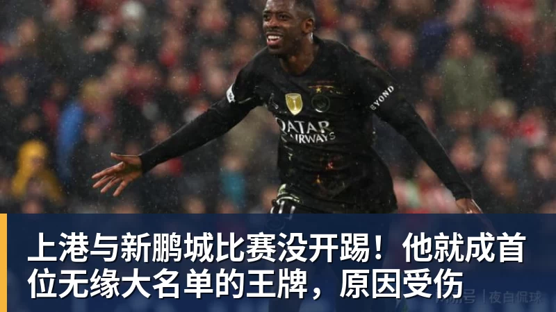 上港与新鹏城比赛没开踢!他就成首位无缘大名单的王牌,原因受伤